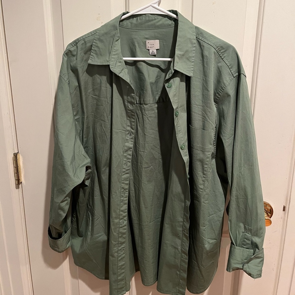 Button down green shirt